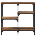 vidaXL Konzolový stôl Staré drevo 80 x 29 x 75 cm Kompozitné drevo