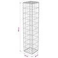 vidaXL Gabiónová stena s krytmi, pozinkovaná oceľ 20x20x100 cm