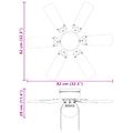 vidaXL Stropný ventilátor s osvetlením Ø 82 cm Čierna