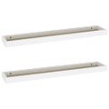 vidaXL Terasové nástenné police 2 ks dub a biele 80x15x4 cm MDF