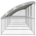 vidaXL Psí kennel 4 ks Strieborná 8 x 2 x 2 m Pozinkovaná oceľ