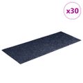 vidaXL Schodové rohože, samolepiace, 30 ks, 60x25 cm, sivo-modré, obdĺžnikové