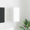 vidaXL TV nástenná skriňa 30 x 31 x 60 cm Lesklá biela