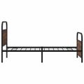 vidaXL Posteľný rám bez matraca 90x200 cm hnedý dub kompozitné drevo