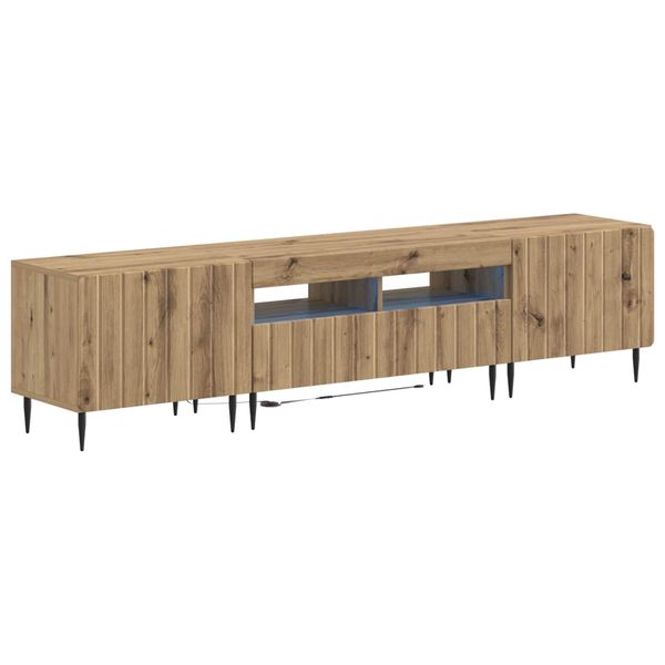 vidaXL 5-dielny LED TV kabinet Dub artisan Kompozitné drevo