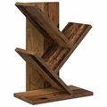 vidaXL Polica na knihy Tree 3-podlažná 30 x 18 x 40 cm Staré drevo