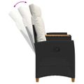 vidaXL Hojdačka s tabletou 2 -Seater 126 x 65 x 112 cm polyratan