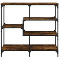vidaXL Konzolový stolík dymový dub 103x32x95 cm kompozitné drevo