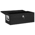 vidaXL Úložný box čierny 70x31x27 cm hliník