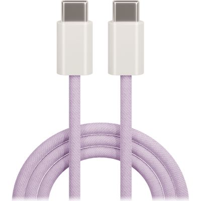 Maxlife MXUC-06 kábel USB-C - USB-C 1,0 m 20W fialový nylon