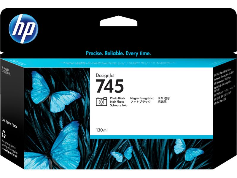 HP 745 atramentová náplň foto. čierna, F9J98A