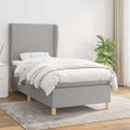 vidaXL Posteľný rám boxsping s matracom bledosivý 90x190 cm látka