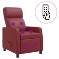 vidaXL Masážne relaxačné kreslo Víno červené Umelá koža