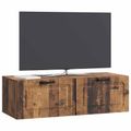 vidaXL Nástenná TV skrinka Nástenný Staré drevo 98 x 41 x 30 cm