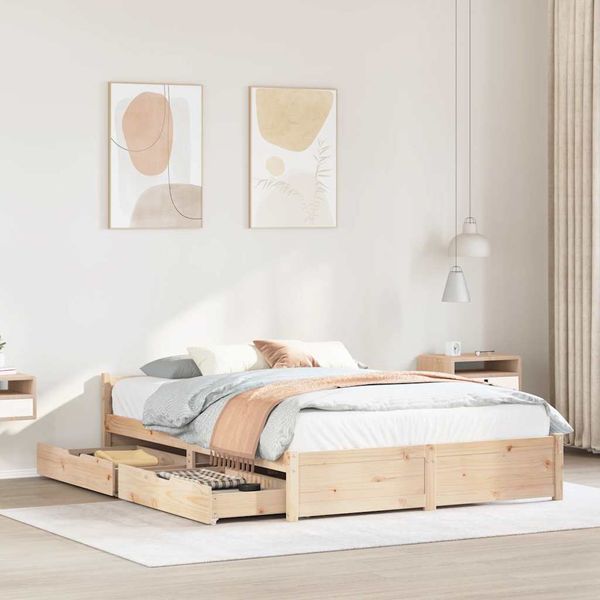 vidaXL Posteľ s matracom 120x200 cm borovicový masív