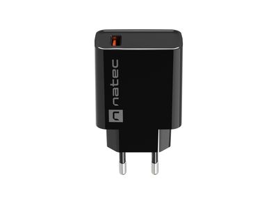 Univerzálna nabíjačka Natec RIBERA 18W 1X USB-A, čierna