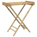 vidaXL Skladací stolík s podnosom 70,5x42,5x80 cm bambus