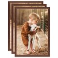 vidaXL Fotorámiky na stôl, koláž 3 ks, hnedé 15x21 cm, MDF