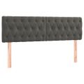 vidaXL Posteľný rám boxspring s matracom tmavosivý 140x190 cm zamat