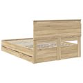 vidaXL Rám postele Sonoma dub 150 x 200 cm Inžinierske drevo