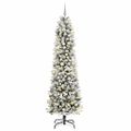 vidaXL Umelý vianočný stromček Biela 240 cm PVC, kov a plast