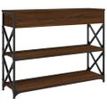 vidaXL Konzolový stolík hnedý dub 100x28x75 cm kompozitné drevo