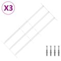 vidaXL Zabezpečovacia mriežka na okná s 3 priečkami 3 ks 63-114 cm