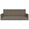 vidaXL Hojdacia lavica sivá 119x56x48 cm polyratan