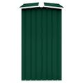 vidaXL Záhradná kôlňa na drevo zelená 330x92x153 cm galvanizovaná oceľ