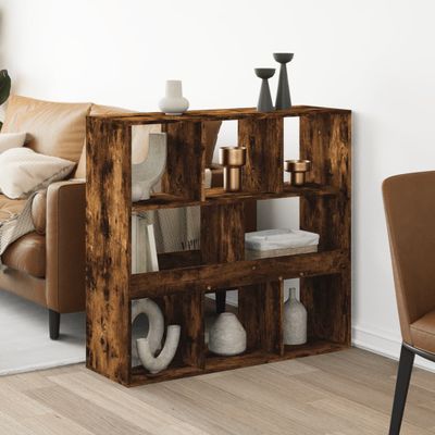 vidaXL Deliaca stena dymový dub 100x33x94,5 cm kompozitné drevo