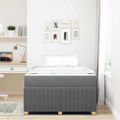 vidaXL Rám postele Tmavo šedá 120 x 200 cm látka