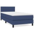 vidaXL Posteľný rám boxsping s matracom modrý 80x200 cm látka