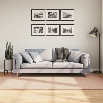 vidaXL Koberec HUARTE s krátkym vlasom umývateľný rumencový 140x200 cm