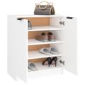 vidaXL Botník biely 59x35x70 cm spracované drevo