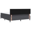 vidaXL LED box s pružinami Tmavo šedá a biela 180 x 200 cm