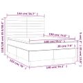 vidaXL Posteľný rám boxsping s matracom ružový 140x190 cm zamat