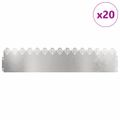 vidaXL Obrubníky trávnika 20 ks 103 x 0,05 x 22 cm Nehrdzavejúca oceľ