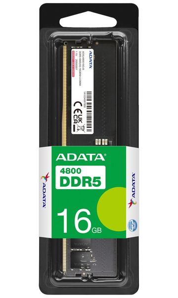 ADATA Premier 16GB DDR5 4800MT/s / DIMM / CL40 BULK Pamet, 16 GB, DDR5-4800, 288-pin U-DIMM, 1,1 V, ECC, Intel 12. gen, 0 až 85 °C
