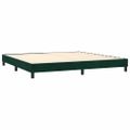 vidaXL Posteľný rám boxsping s matracom tmavozelený 200x200 cm zamat