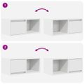 vidaXL TV skrinky 2 ks biele 60x31x25,5 cm kompozitné drevo