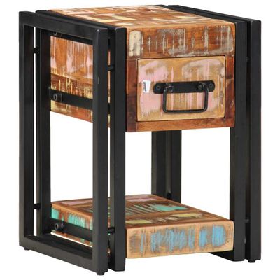 vidaXL Nočný stolík 2 pcs 30 x 30 x 40 cm Masívne obnovené drevo