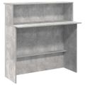 vidaXL Recepčný stôl betónovo sivý 100x50x103,5 cm kompozitné drevo