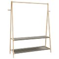 vidaXL Vešiak na oblečenie s policami 132x45,5x150,5 cm bambus