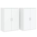 vidaXL Komody 2 ks biele 60x31x84 cm kompozitné drevo