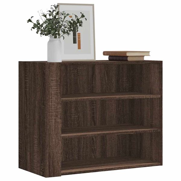 vidaXL Nástenná skrinka dymový dub 75x35x60 cm kompozitné drevo