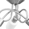 vidaXL Stropná lampa+keramické tienidlá na 3 žiarovky E14, biely kužeľ