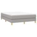 vidaXL Posteľný rám s boxspringom bledosivý 140x190 cm látka