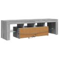 vidaXL TV skrinka s LED svetlami sivá sonoma 140 x 36,5 x 40 cm
