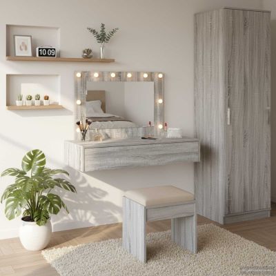 vidaXL Toaletný stolík Sivá 100 x 40 x 70 cm Kompozitné drevo