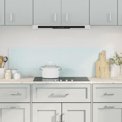 vidaXL Kuchynské zásteny 2 ks biele 70x50 cm tvrdené sklo